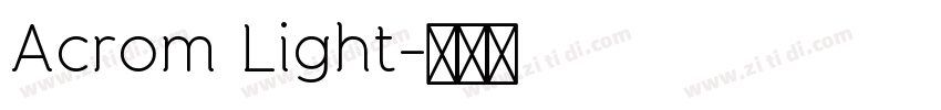Acrom Light字体转换
